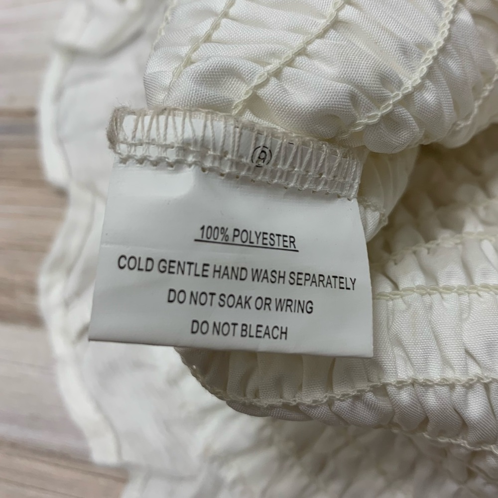 Saints & Secrets Smocked White Mini Dress - Picture 7 of 9